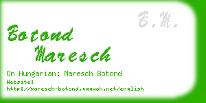 botond maresch business card